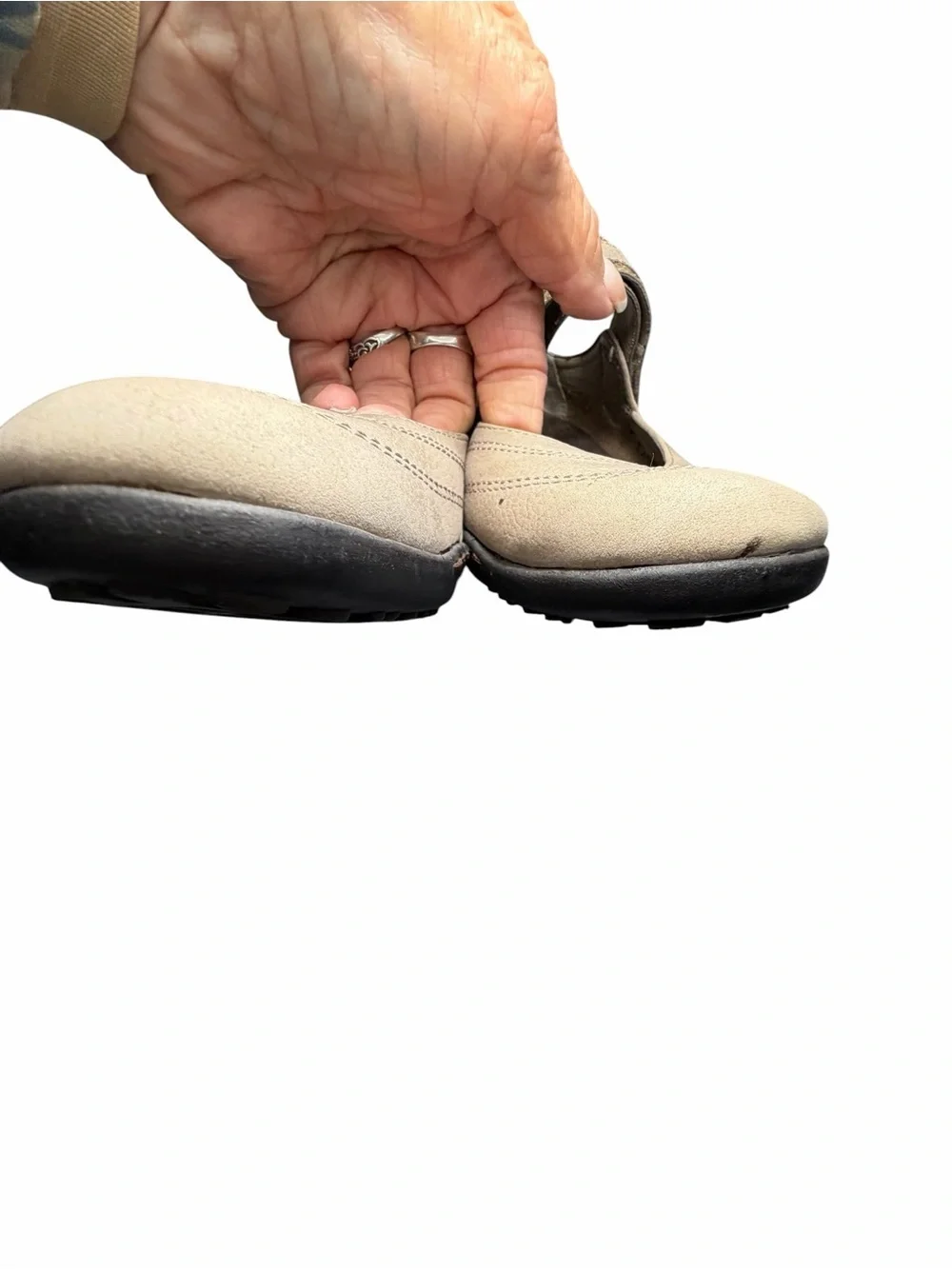 Aerosoles Beige Mary Jane Wedge with Adjustable Strap Womens 7.5